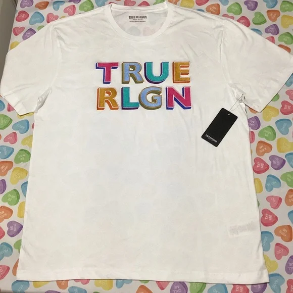 sky blue true religion shirt